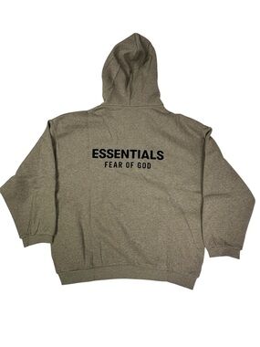 Fear Of God ESSENTIALS Heather Grey Fleece Hoodie XL NWT FW24